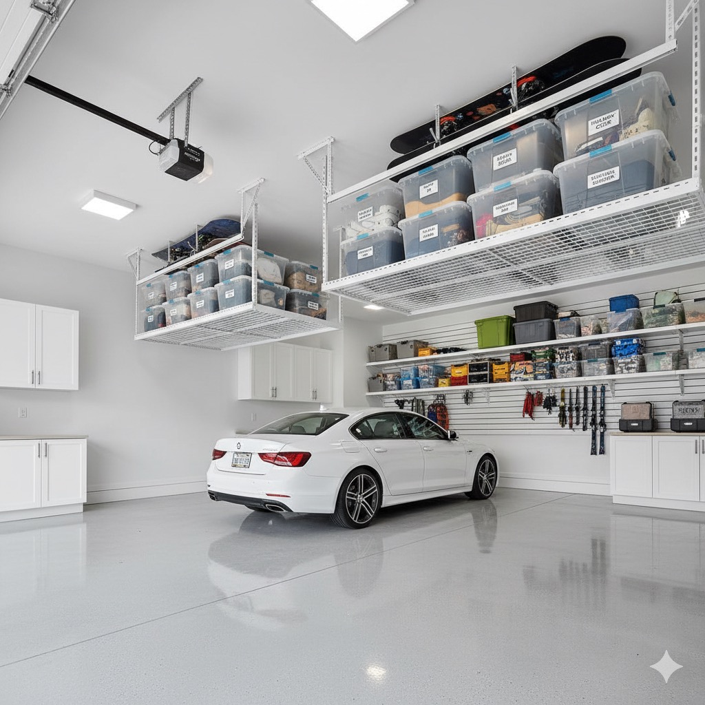 Okotoks garage organization with custom shelving and storage solutions
